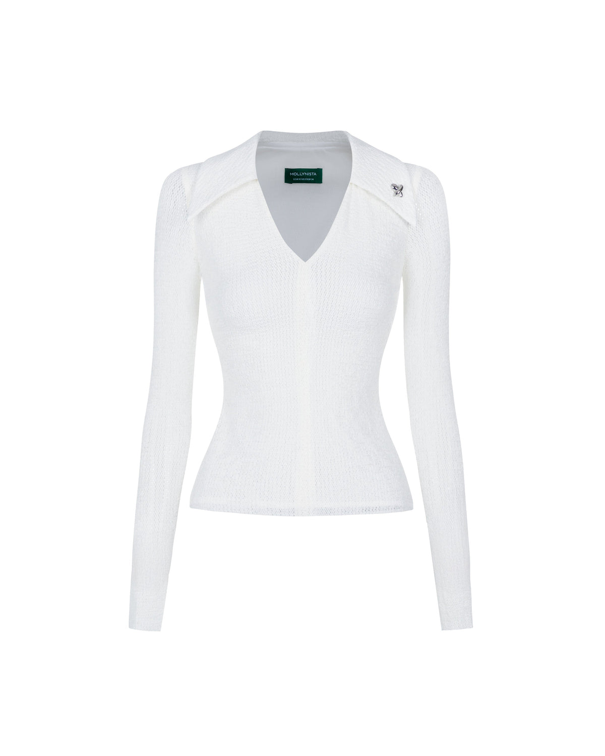 Lace Leaf Collar Top