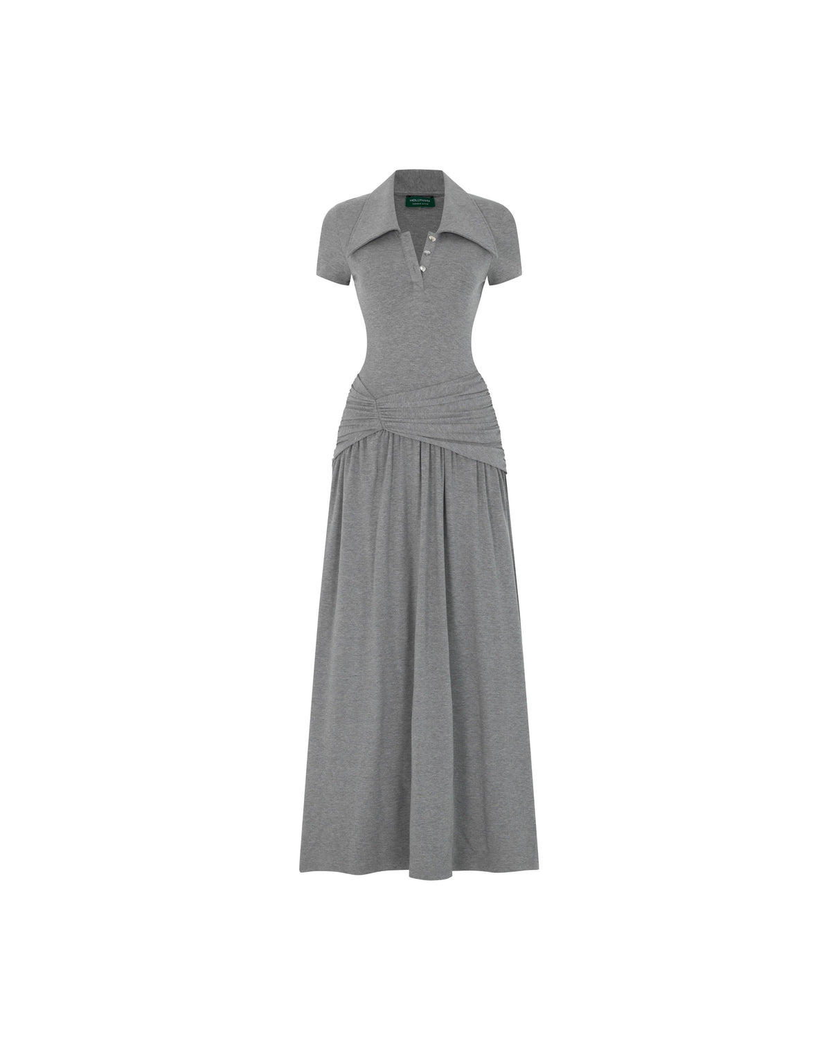 (PRE-ORDER) Long Smocked Waist Polo Dress