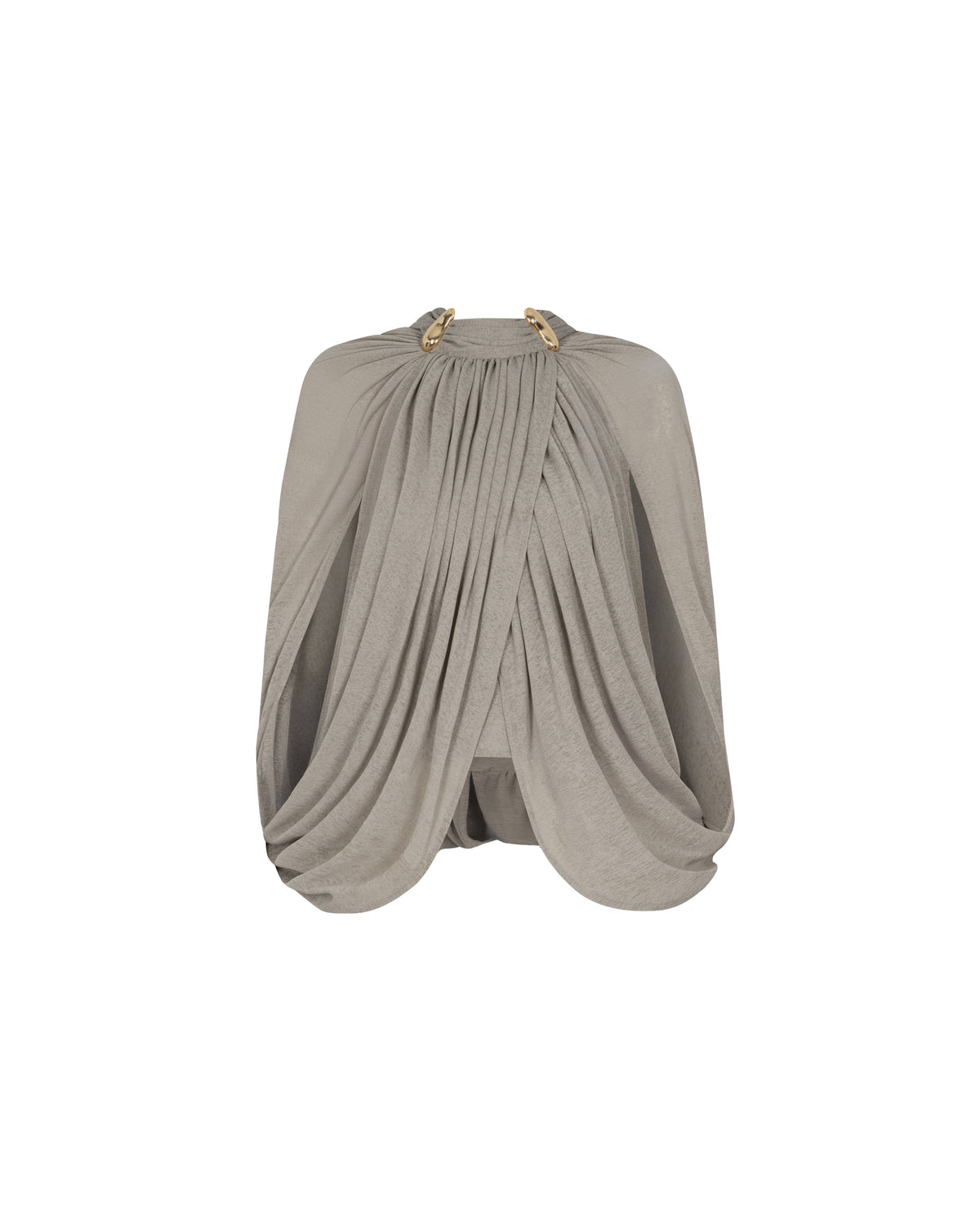 Ruched Cape Knit Top