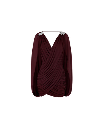(PRE-ORDER) Draped Cape Dress