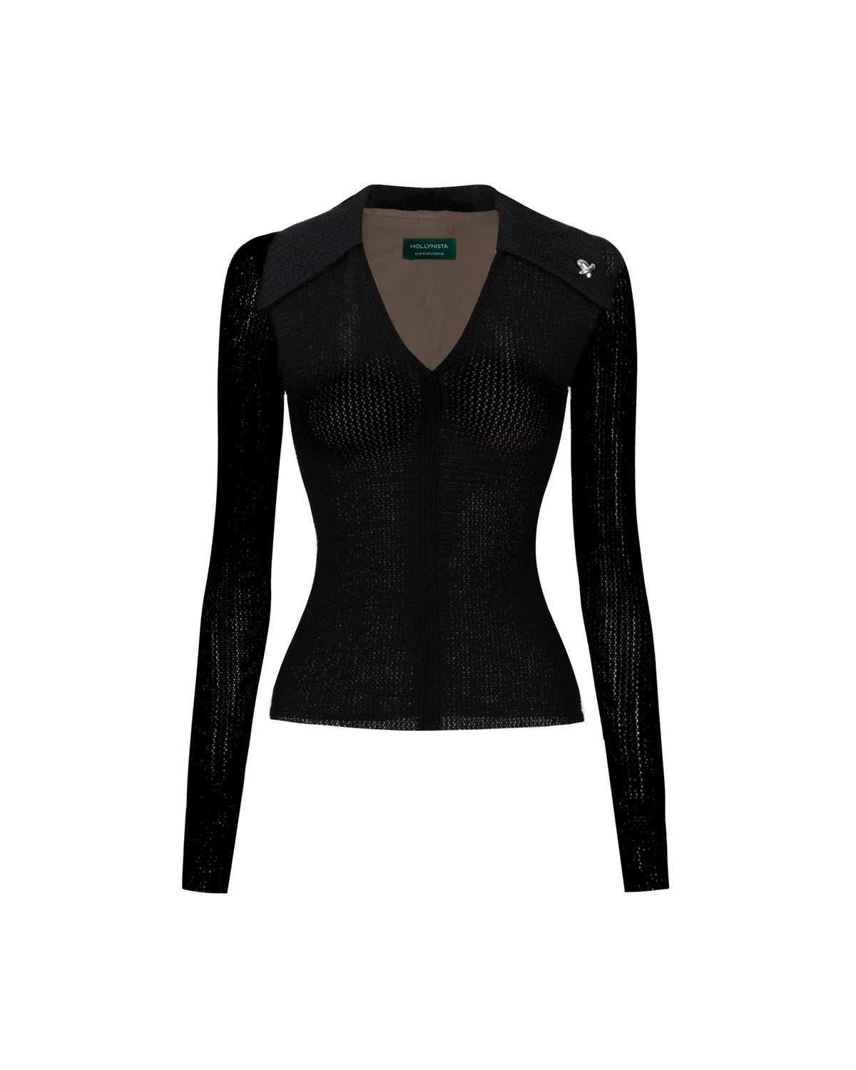 Lace Leaf Collar Top