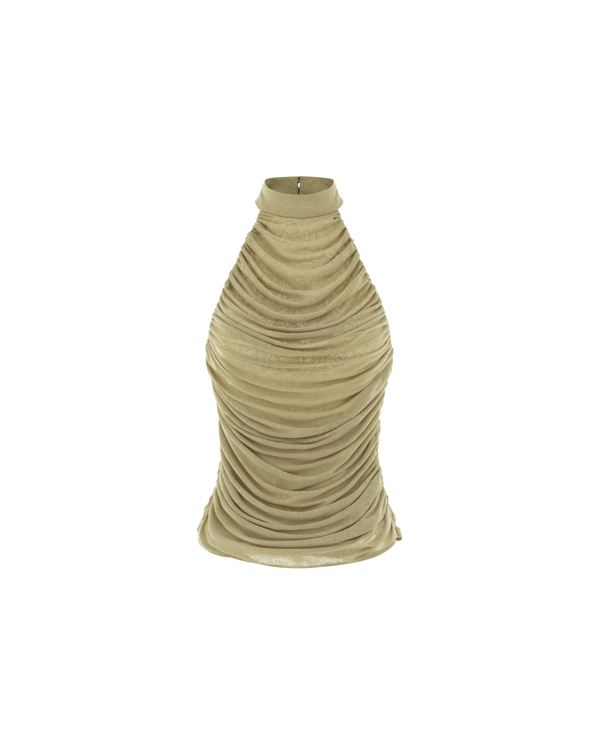 (PRE-ORDER) Draped Pleated Knit Halter Top
