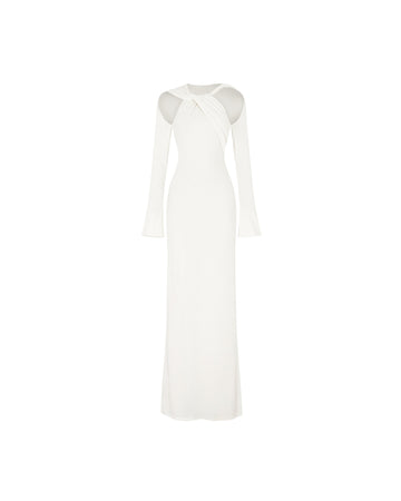 (PRE-ORDER) Ribbed Twist-Neck Dress