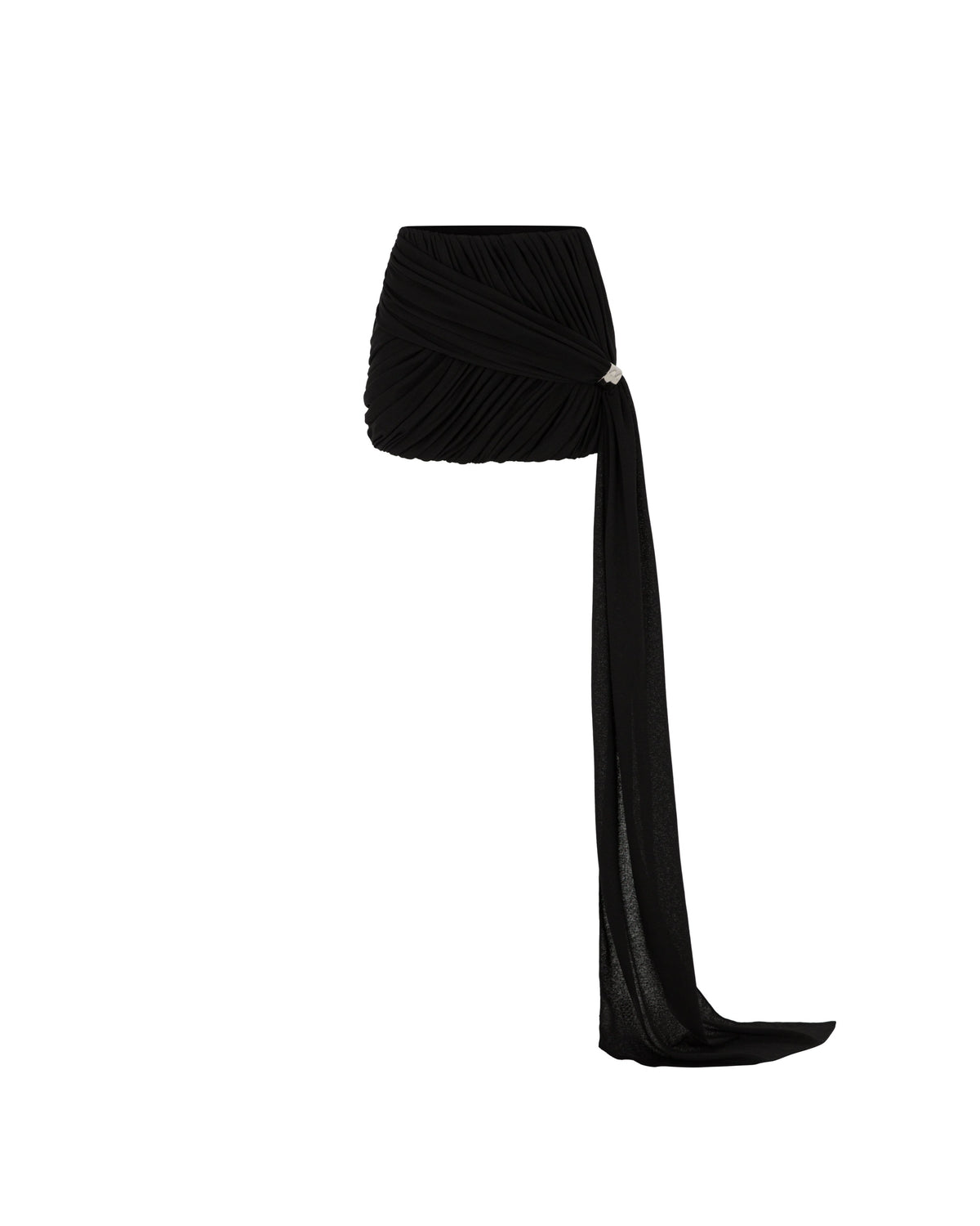 (PRE-ORDER) Two-Layer Bodysuit & Ruched Skirt With Pleated Drape