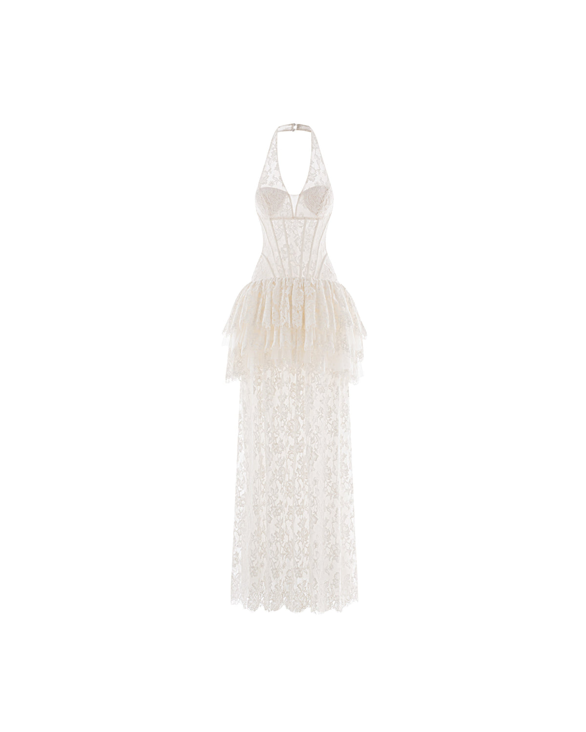 Celestine Lace Peplum Gown (Pre-Order 14 Days)
