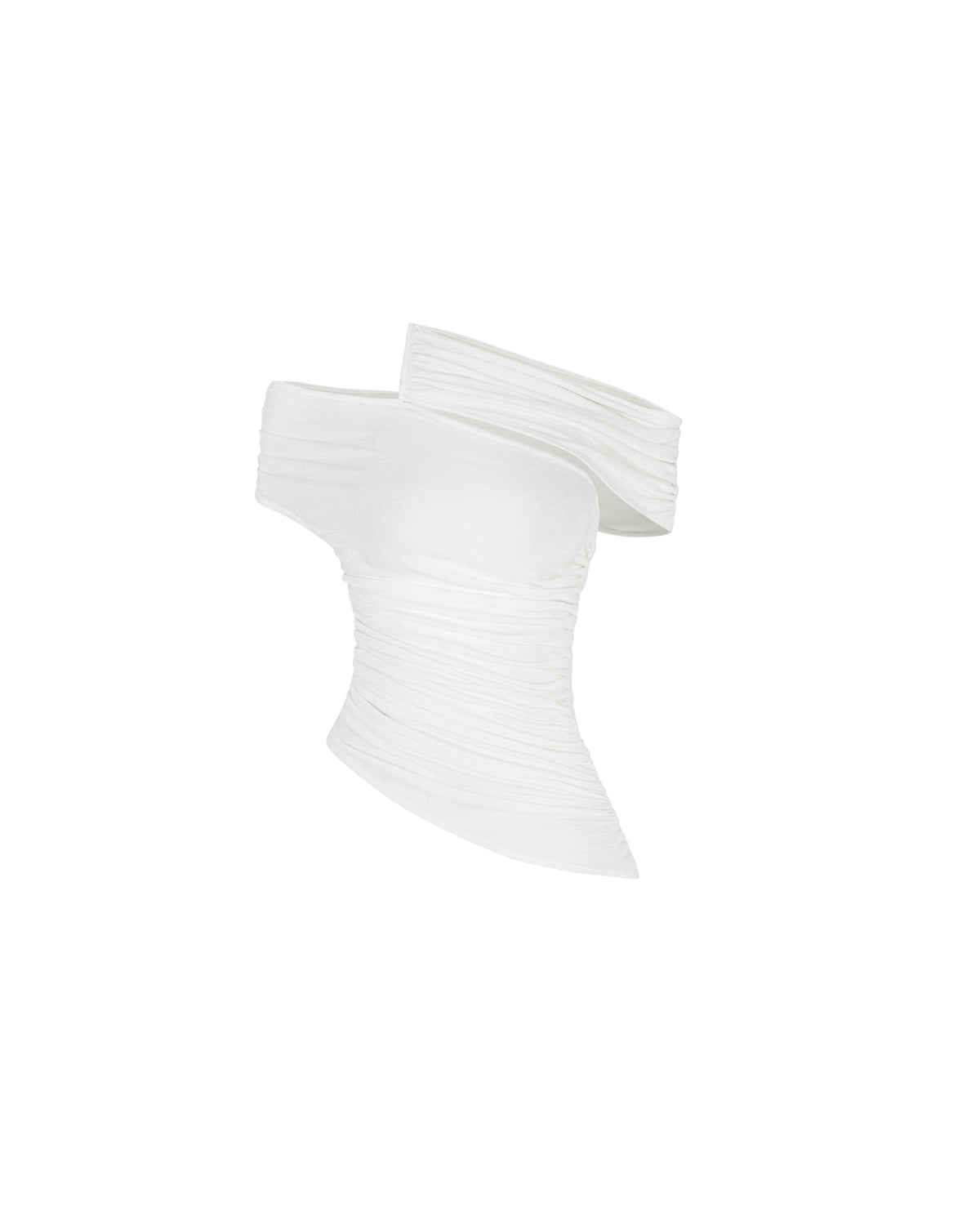 Diagonal Shirred Top