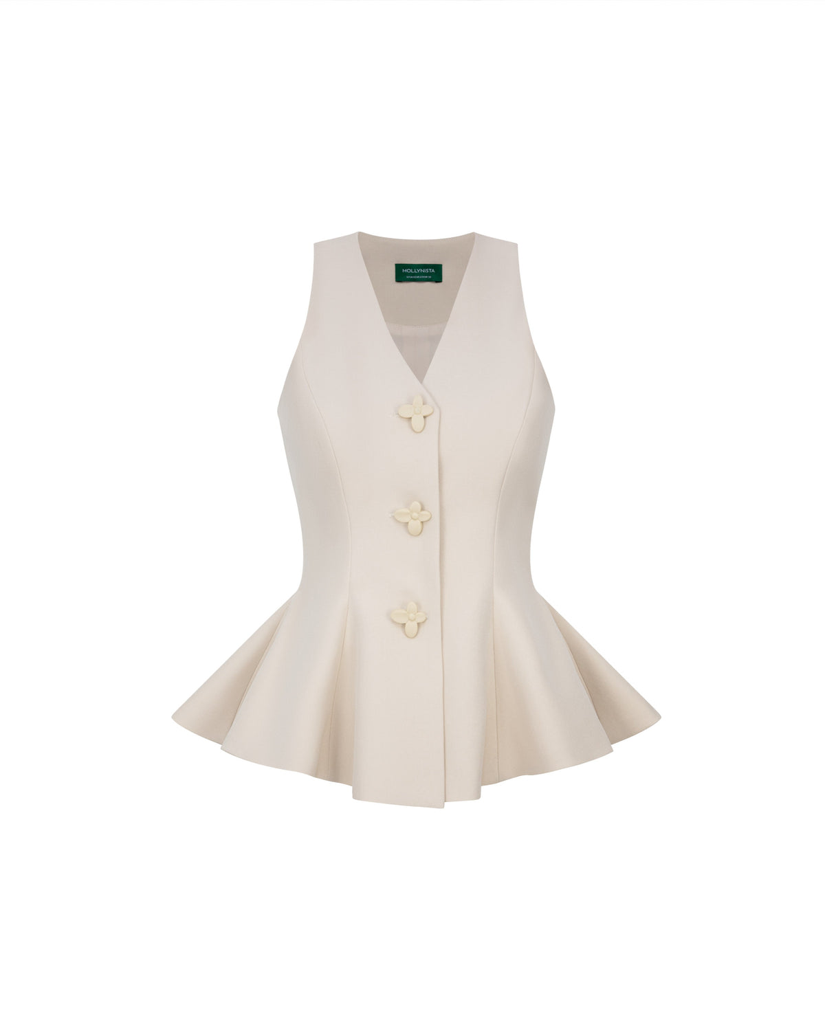 Bloom Button Peplum Vest