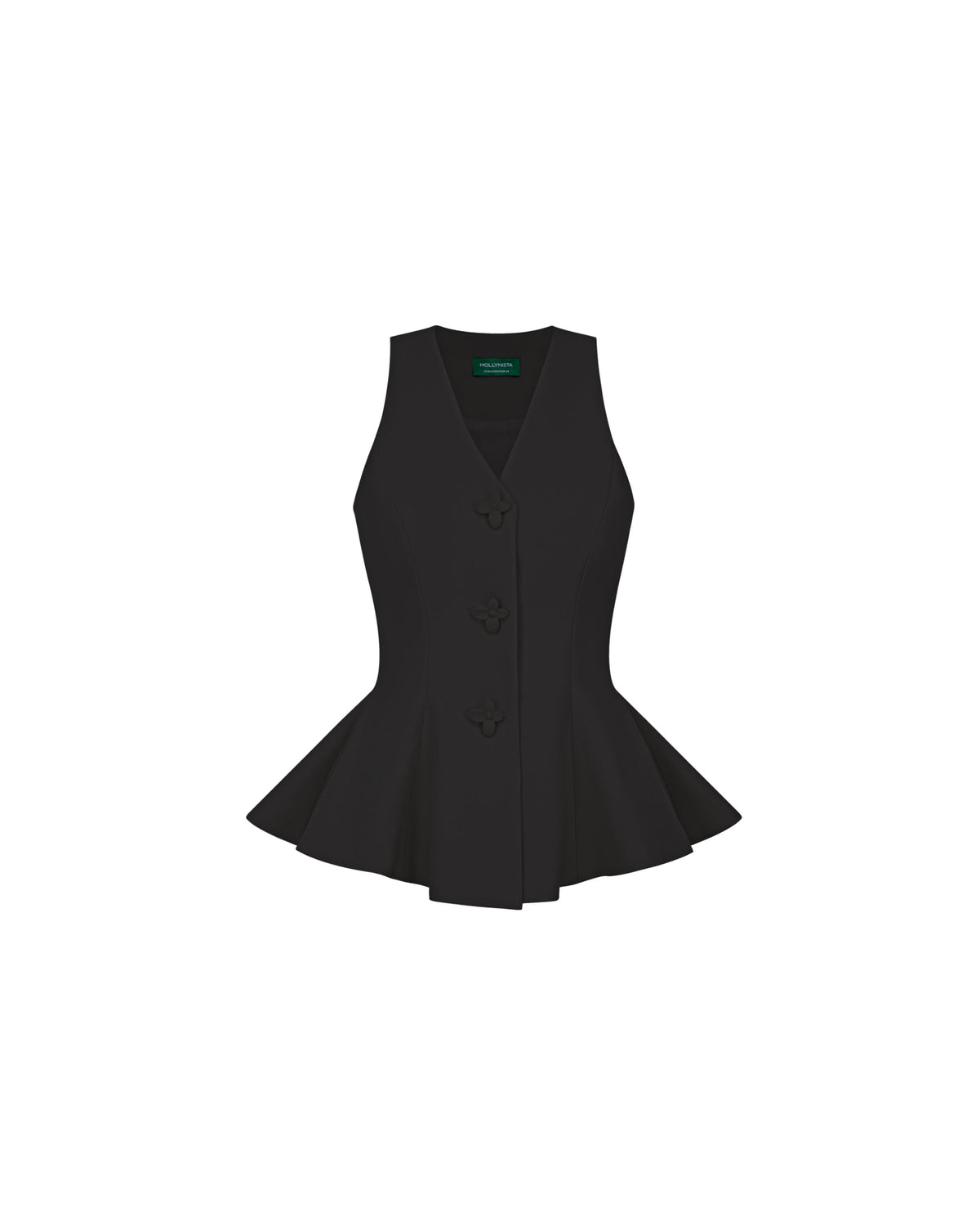Bloom Button Peplum Vest