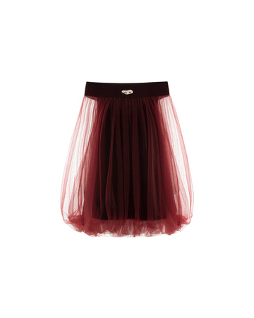 (PRE-ORDER) Red Velvet Ruched Mushroom Dress