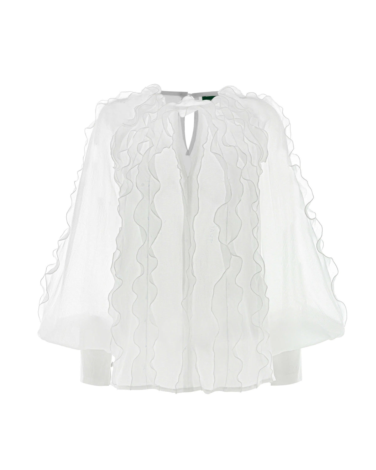 3D Pleated Silk Blouse