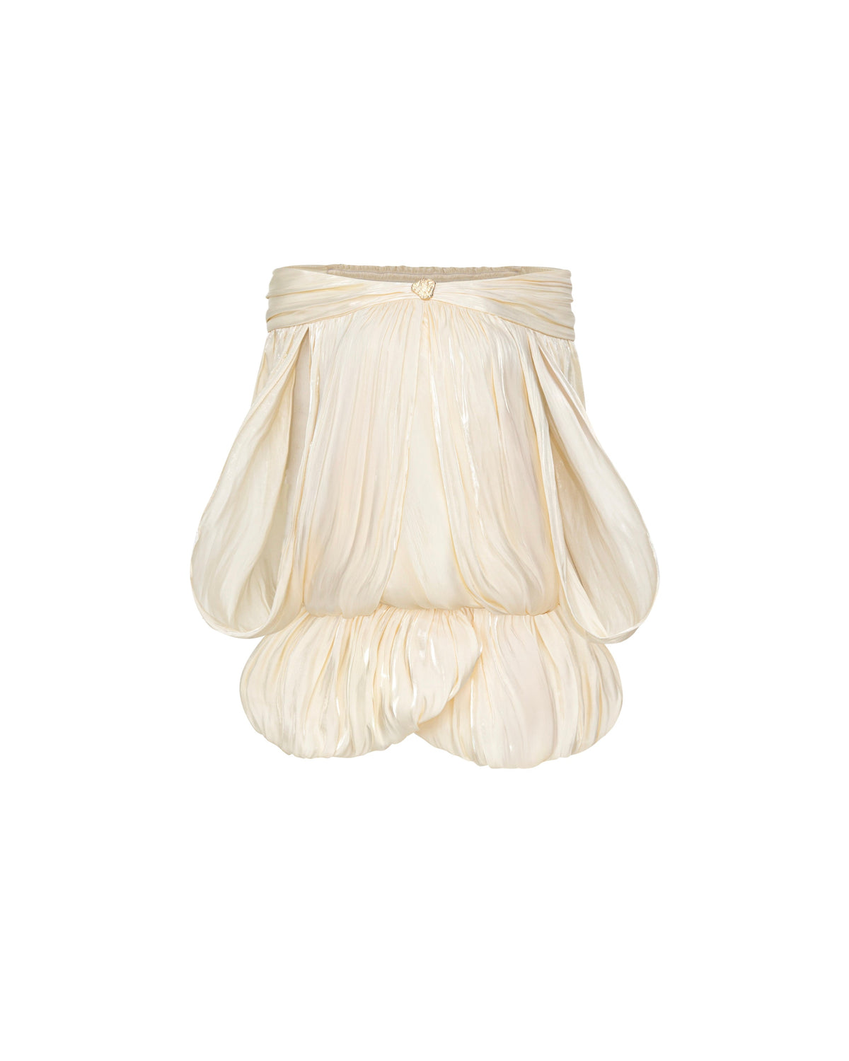 Ivory Shimmer Cape Dress