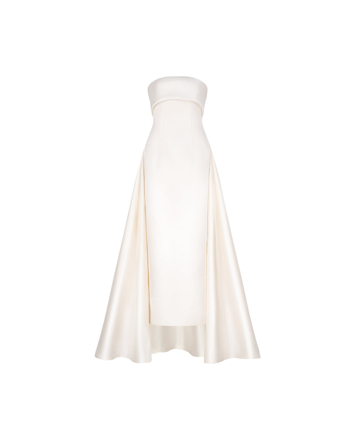 Vivienne Strapless Satin Cape Gown (Pre-Order 14 Days)