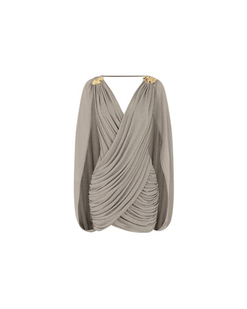Draped Cape Dress
