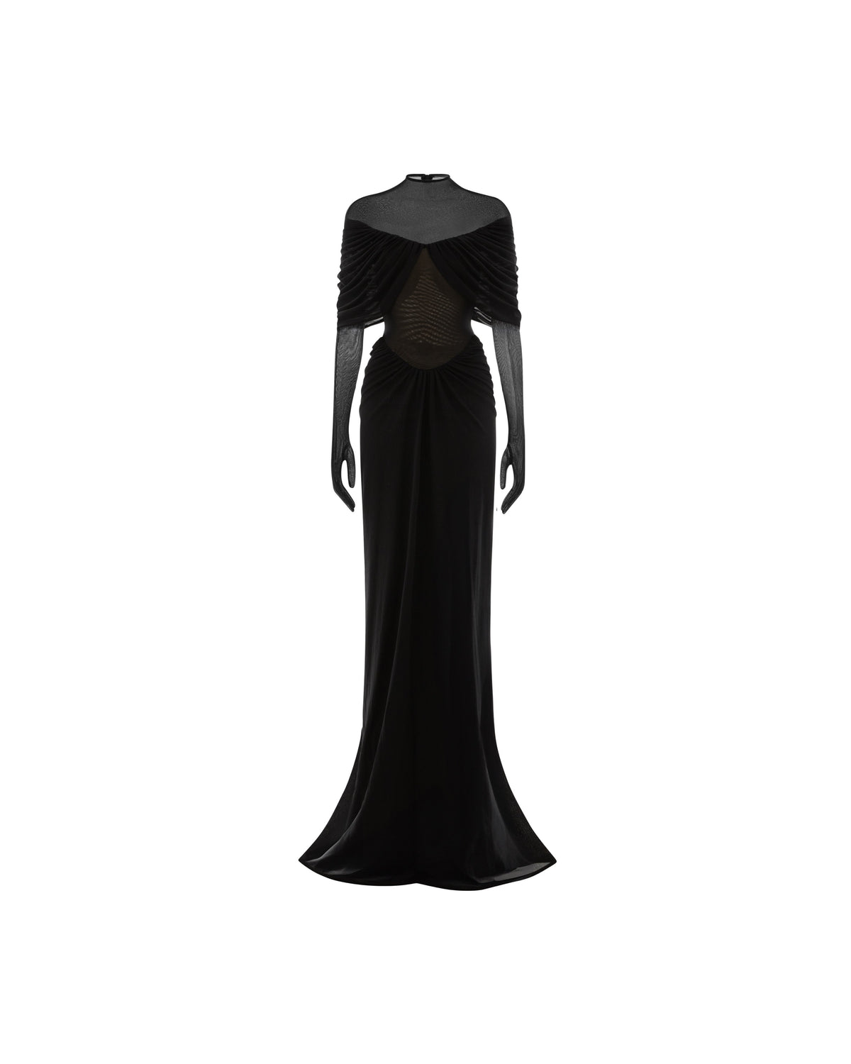 (PRE-ORDER) Draped Pleated Cape Dress