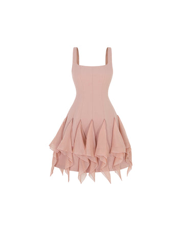 (PRE-ORDER) Pointed Ruffles Dress