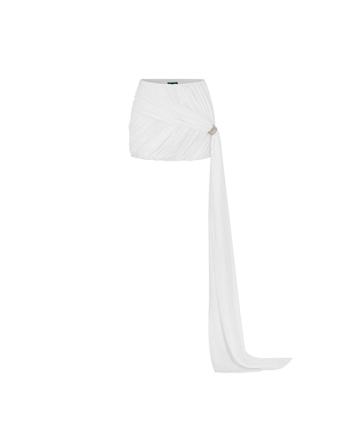 (PRE-ORDER) Two-Layer Bodysuit & Ruched Skirt With Pleated Drape