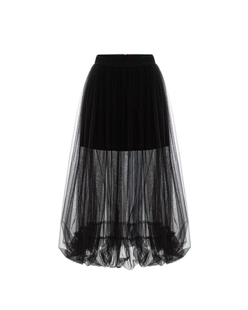 Black Tulle Mushroom Skirt