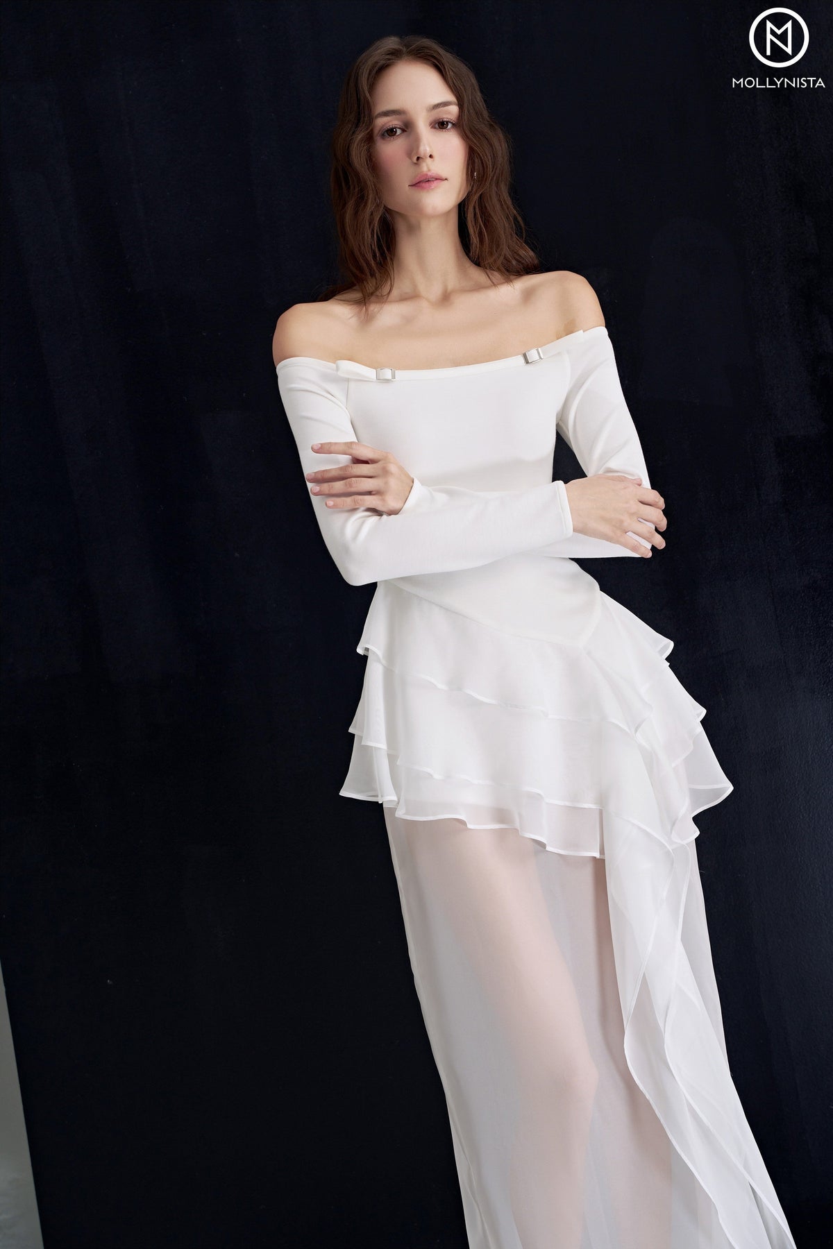 Tulle Embrace Off-Shoulder Dress