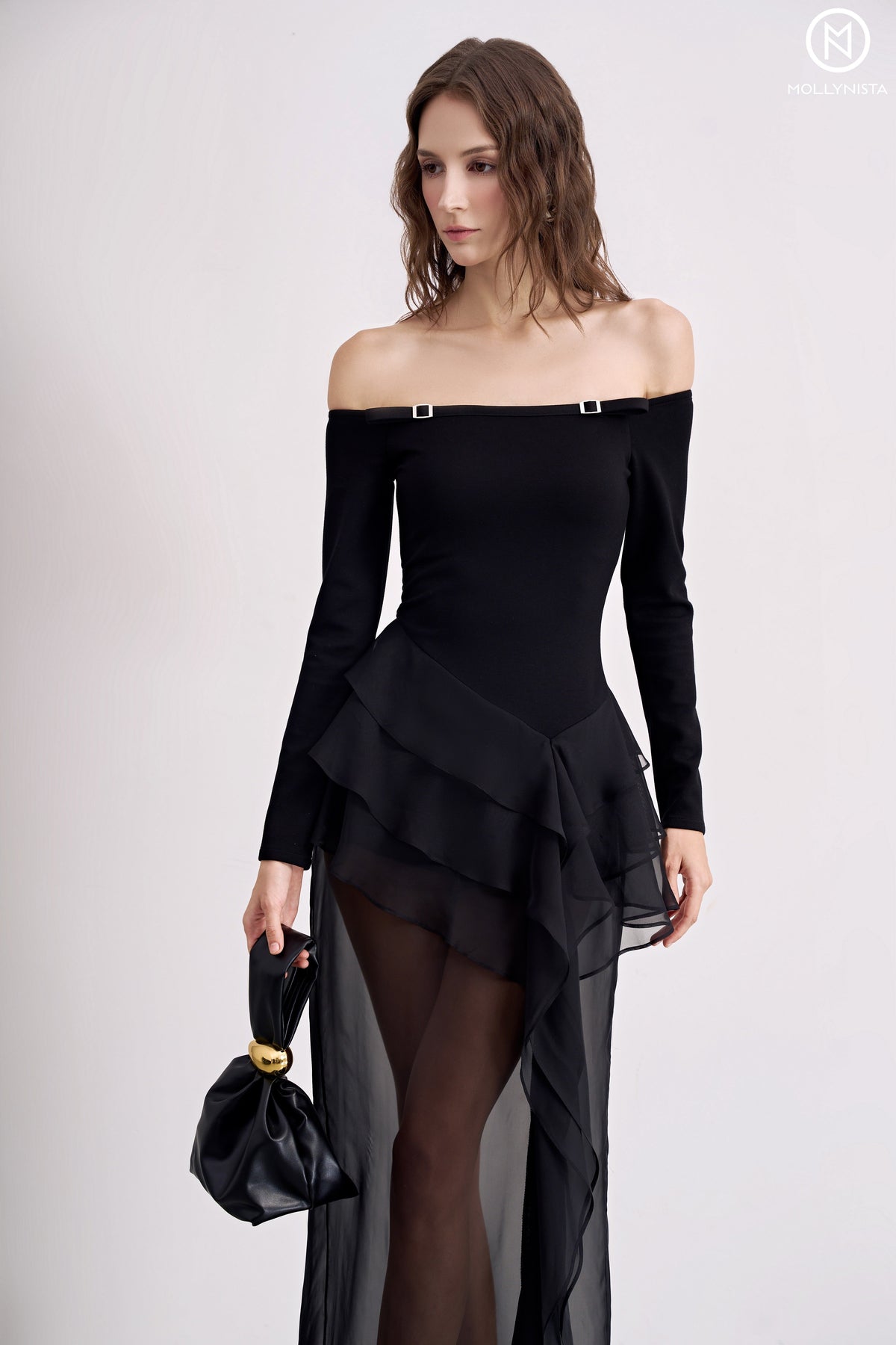 Tulle Embrace Off-Shoulder Dress