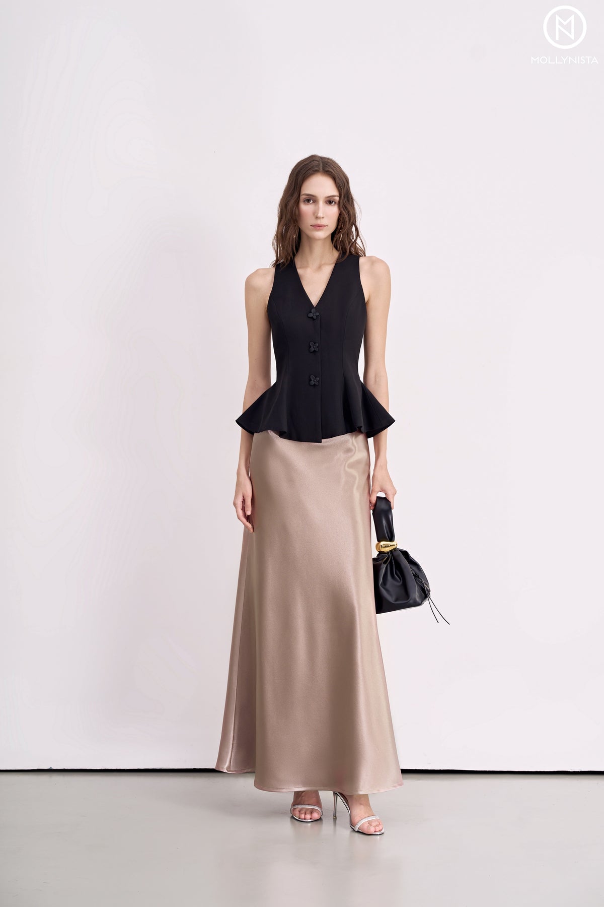Bloom Button Peplum Vest