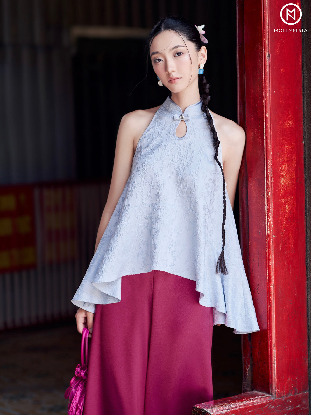 AO YEM TET 2025 MOLLYNISTA (FREE PANTS)