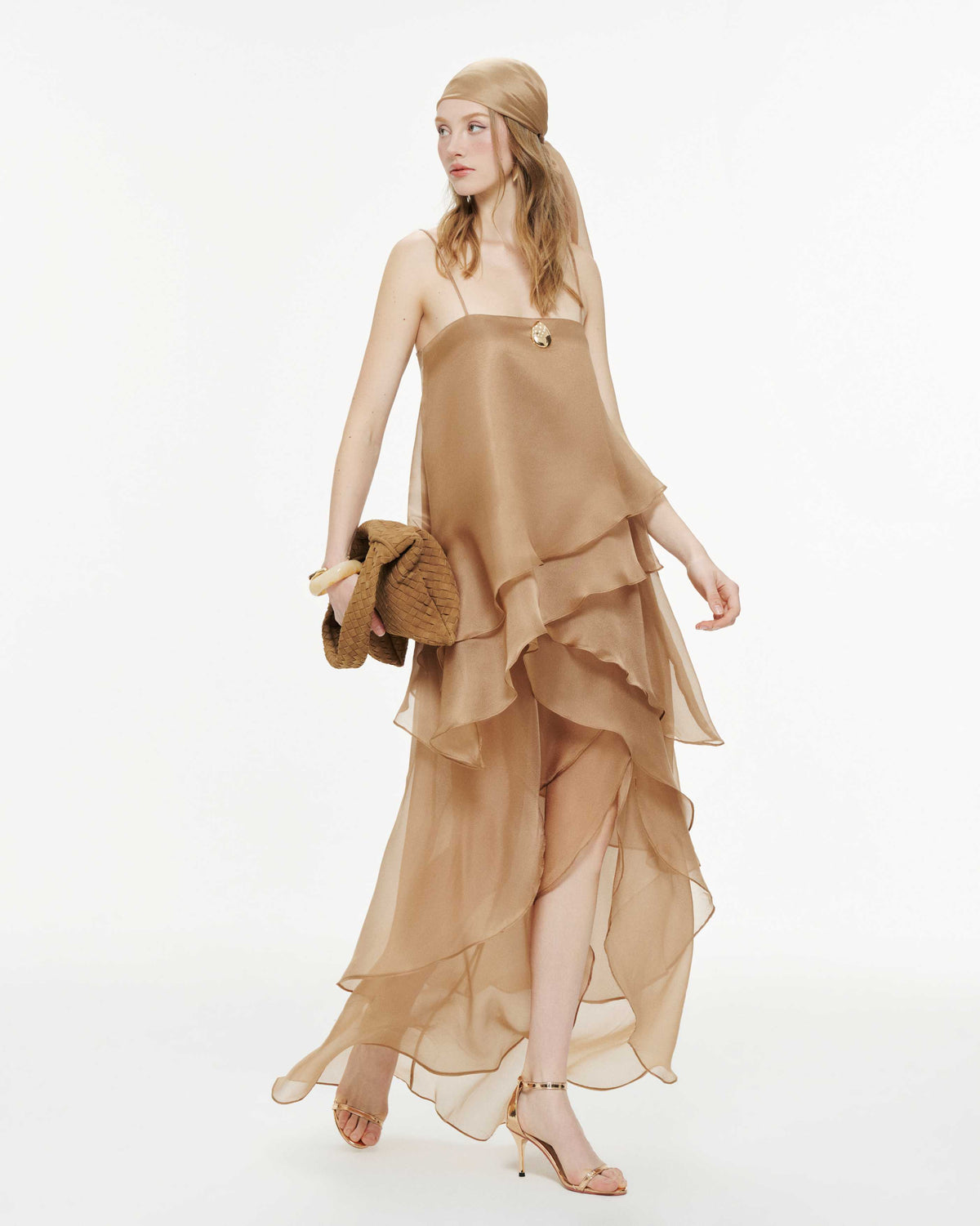 Asymmetric Layered Organza Dress