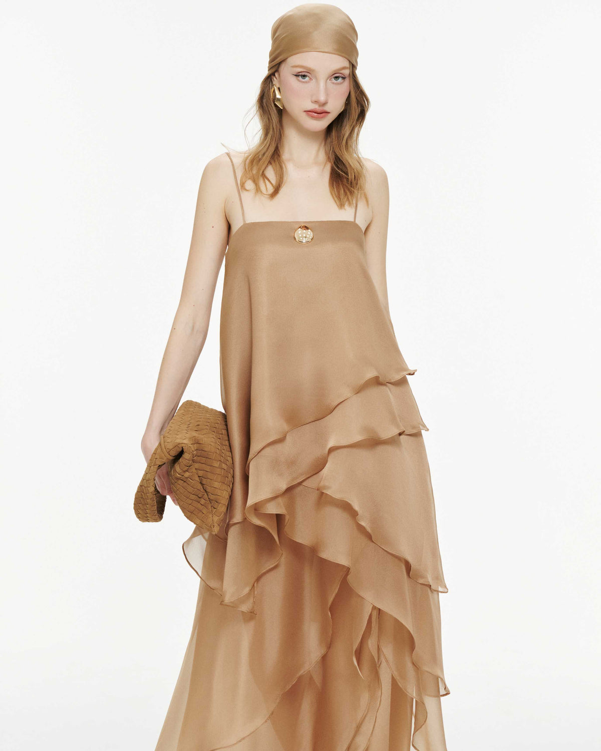 Asymmetric Layered Organza Dress