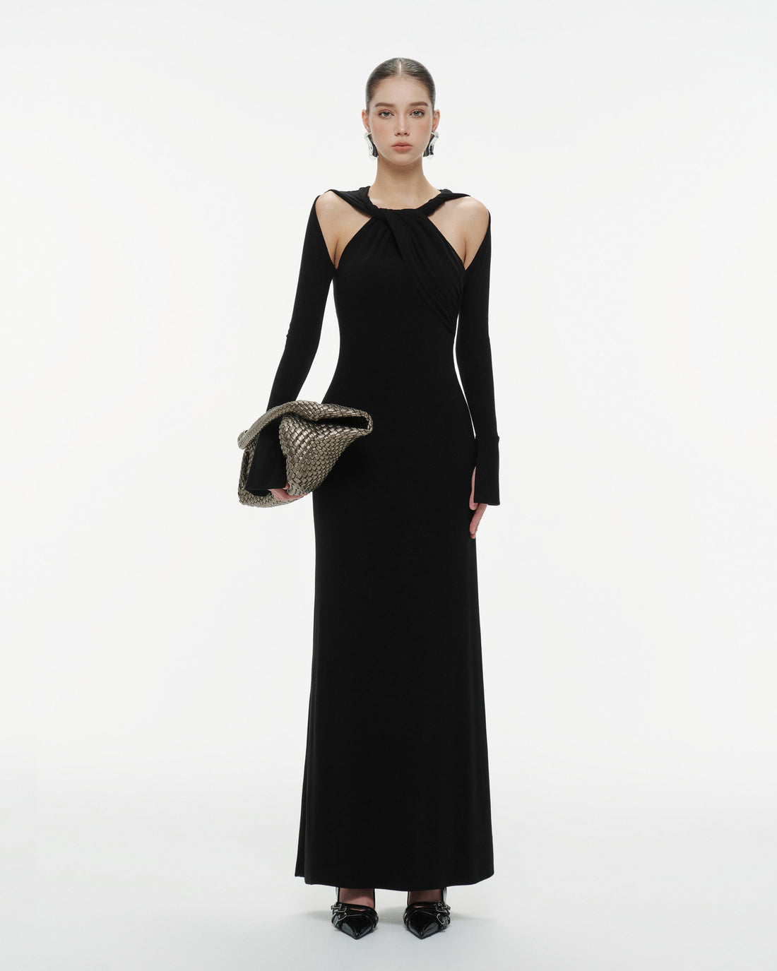 (PRE-ORER) Ribbed Twist-Neck Dress