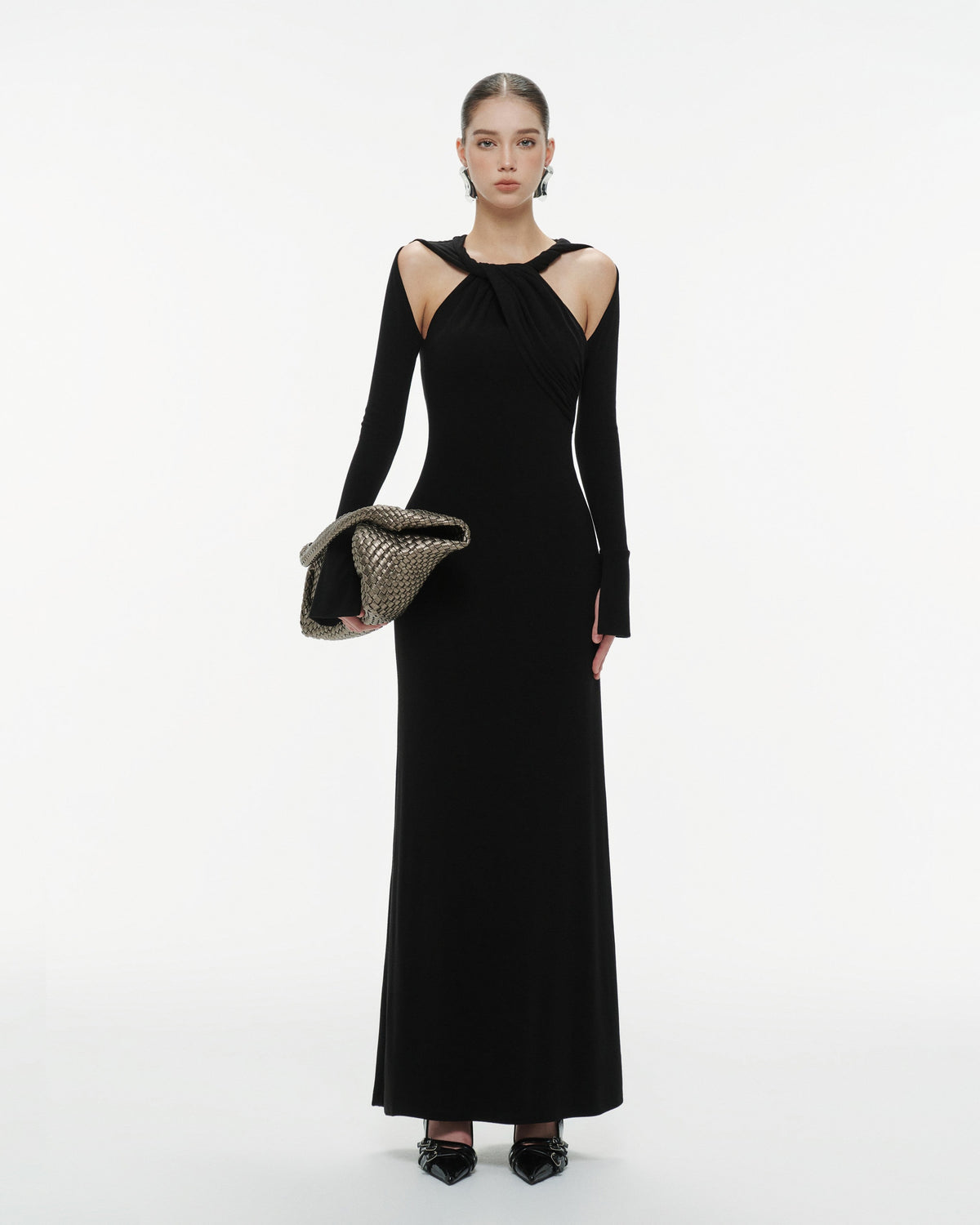 (PRE-ORER) Ribbed Twist-Neck Dress