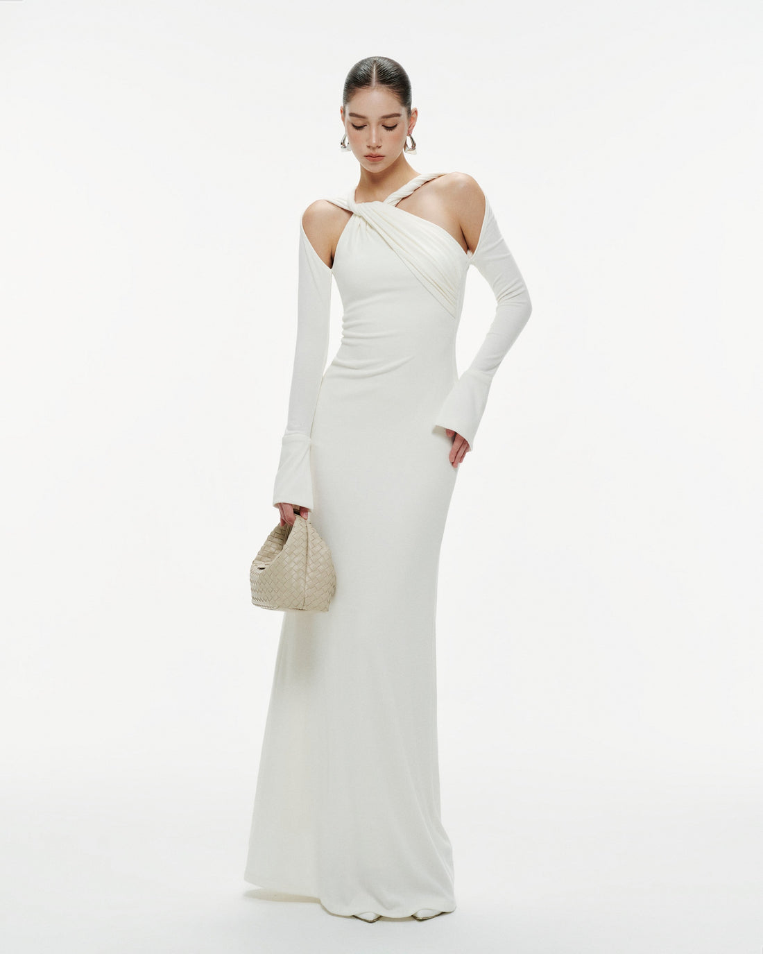 (PRE-ORDER) Ribbed Twist-Neck Dress
