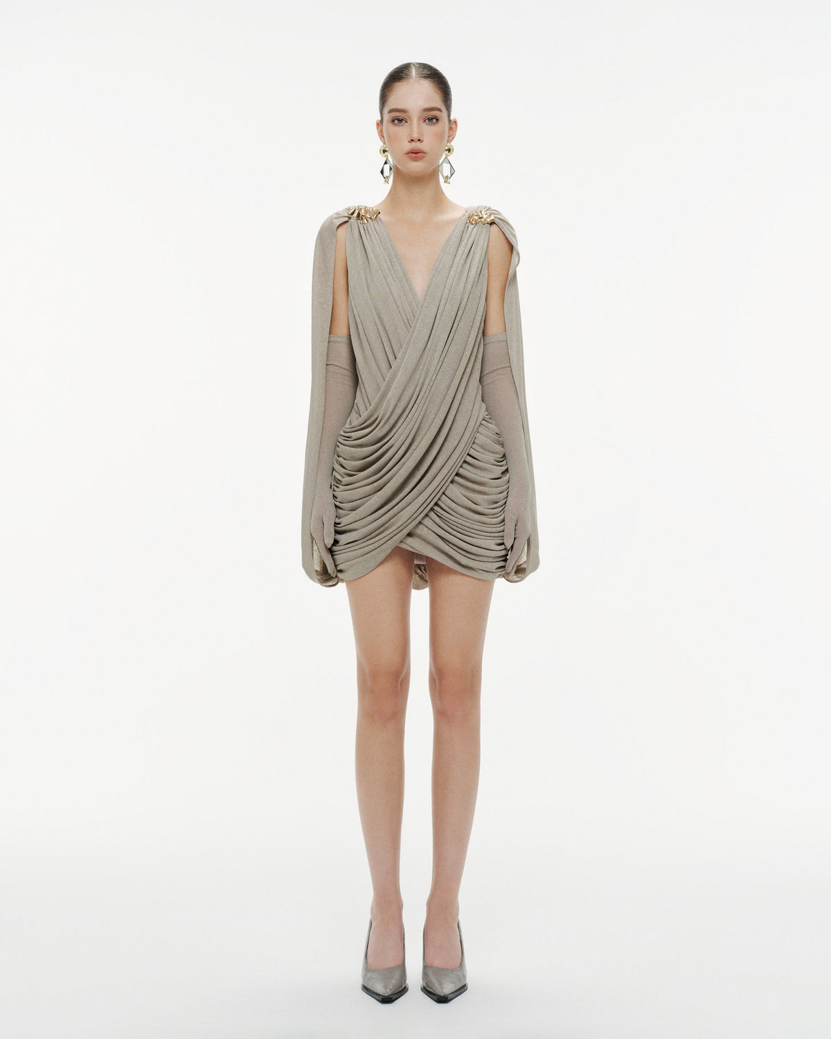 Draped Cape Dress
