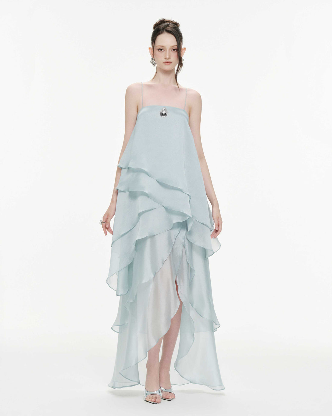 Asymmetric Layered Organza Dress