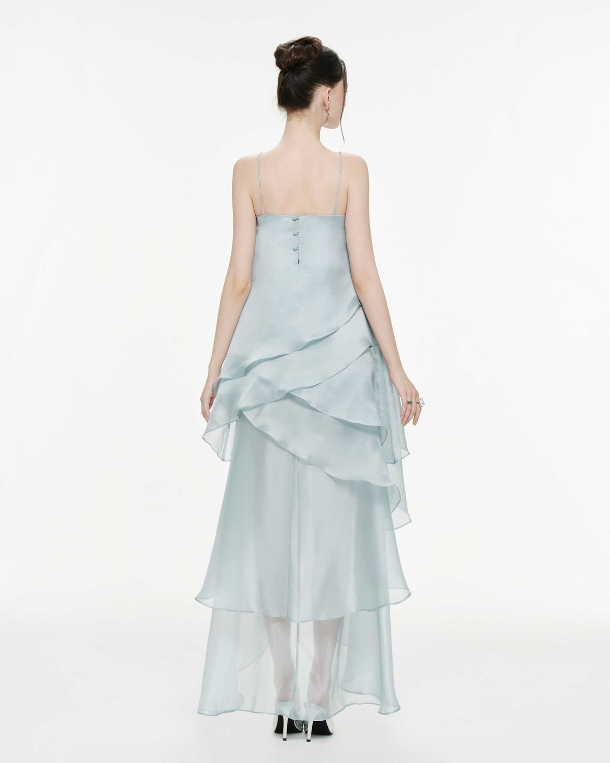 Asymmetric Layered Organza Dress