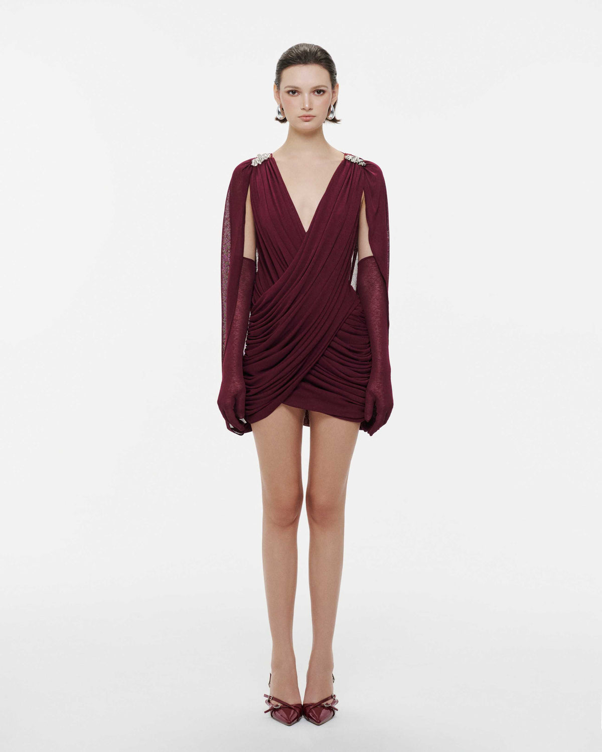 (PRE-ORDER) Draped Cape Dress