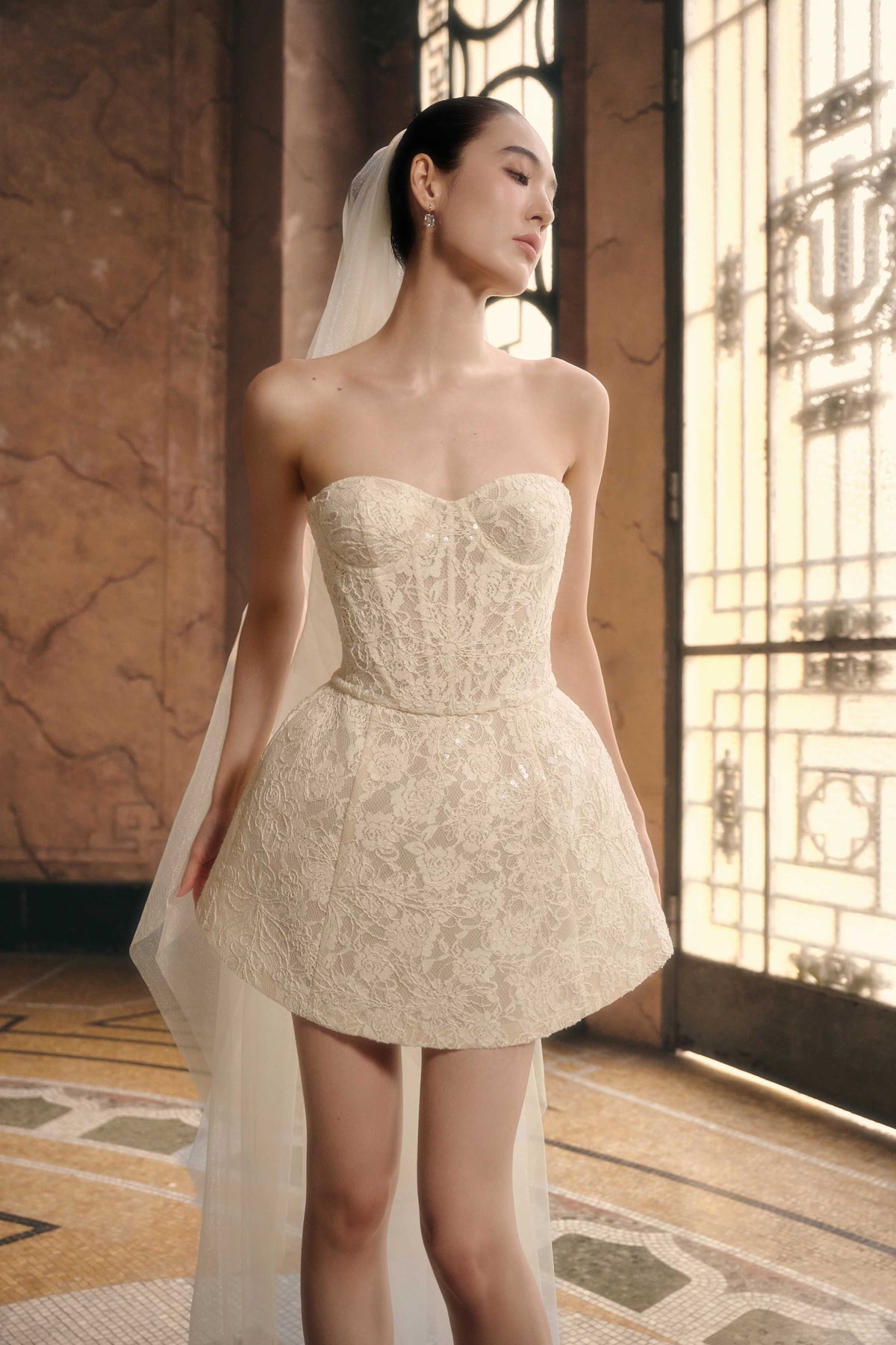Aurelia Lace Bubble Corset Dress (Pre-Order 14 Days)