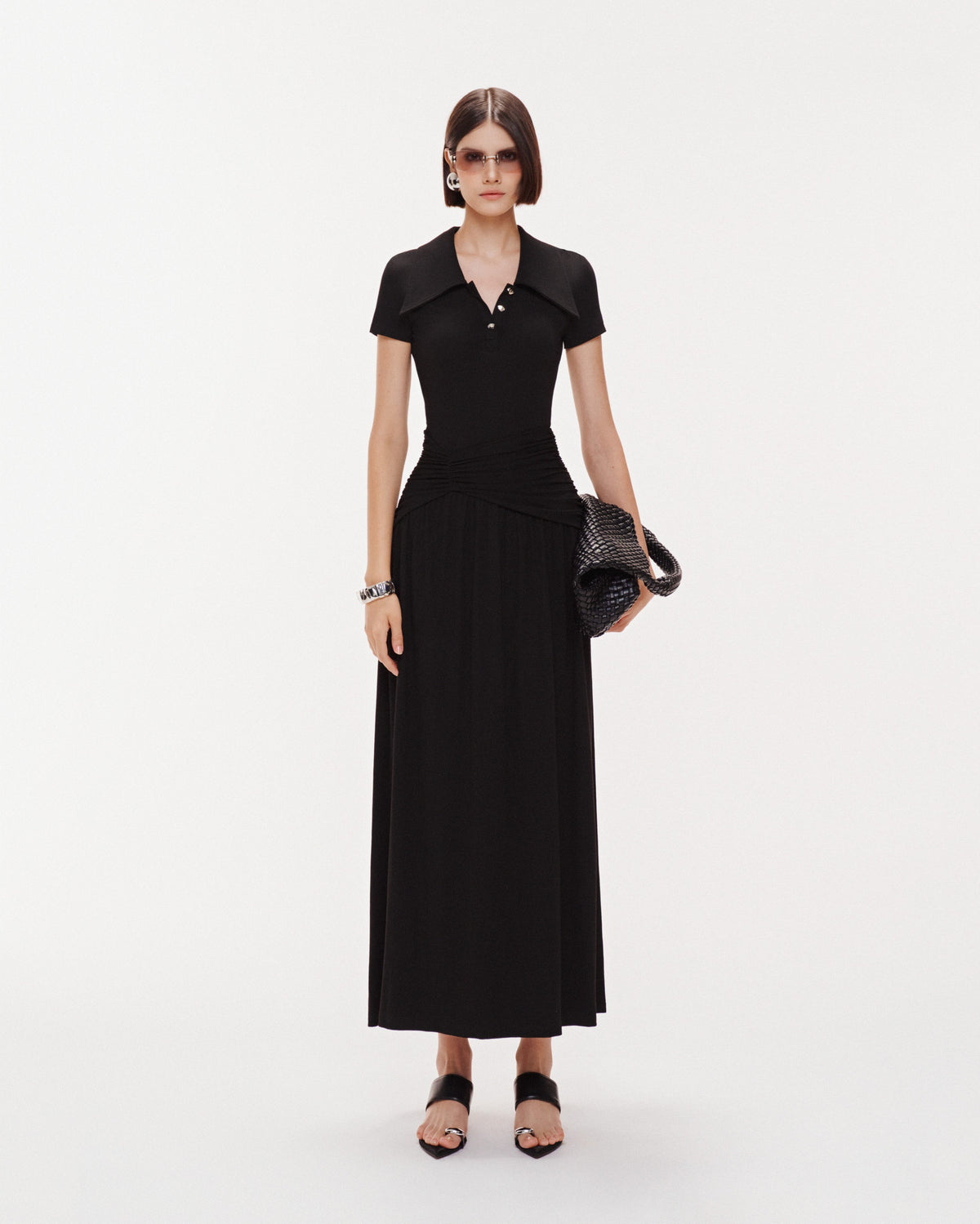(PRE-ORDER) Long Smocked Waist Polo Dress
