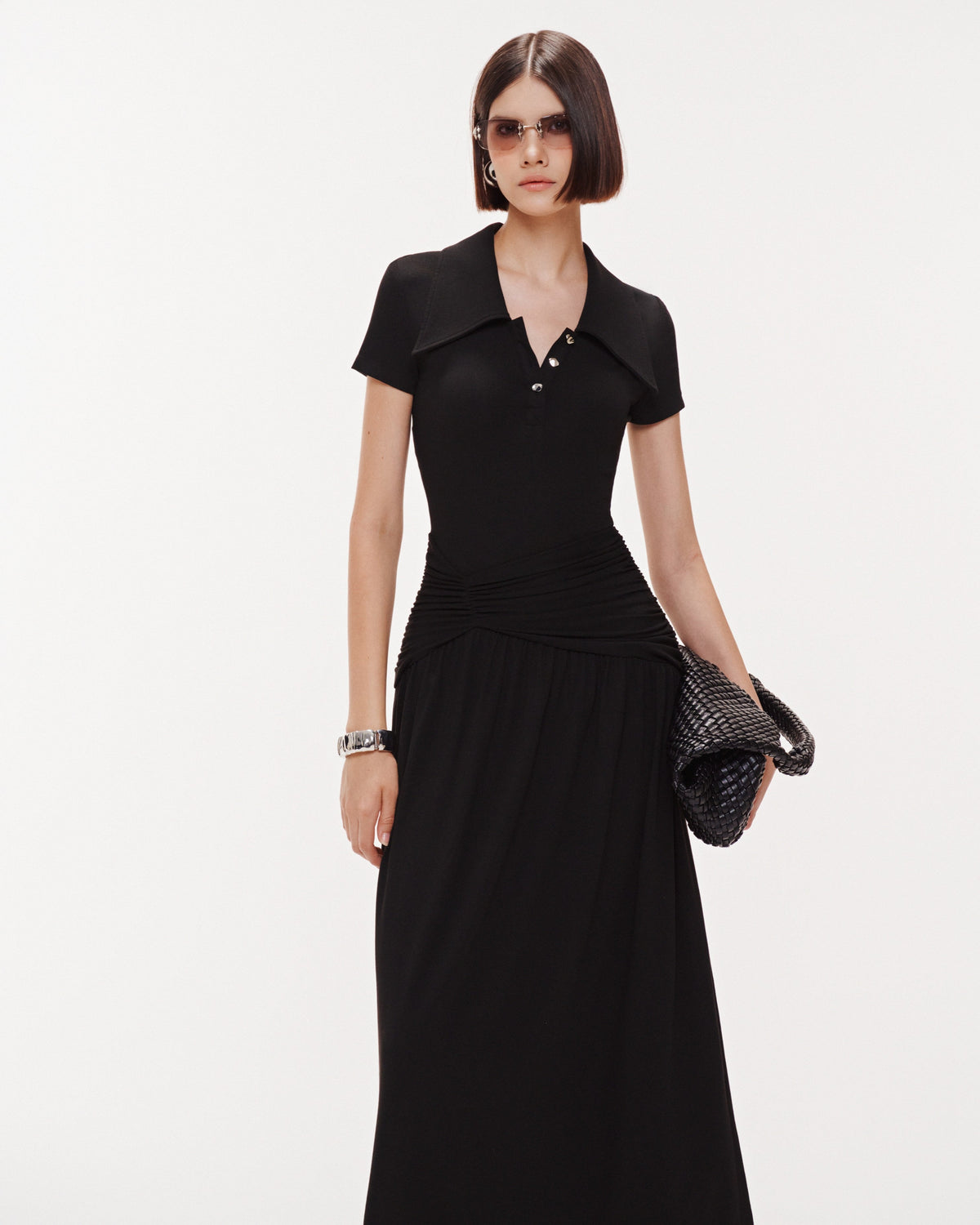 (PRE-ORDER) Long Smocked Waist Polo Dress