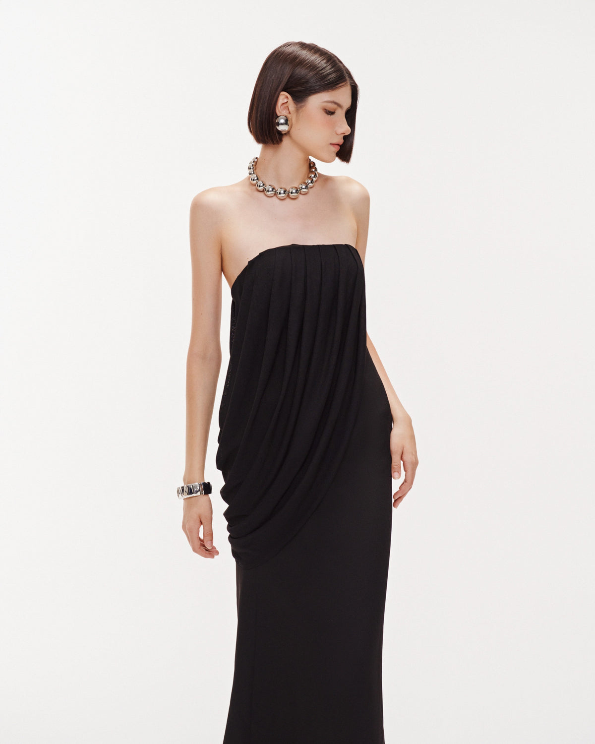 Asymmetric Drape Dress