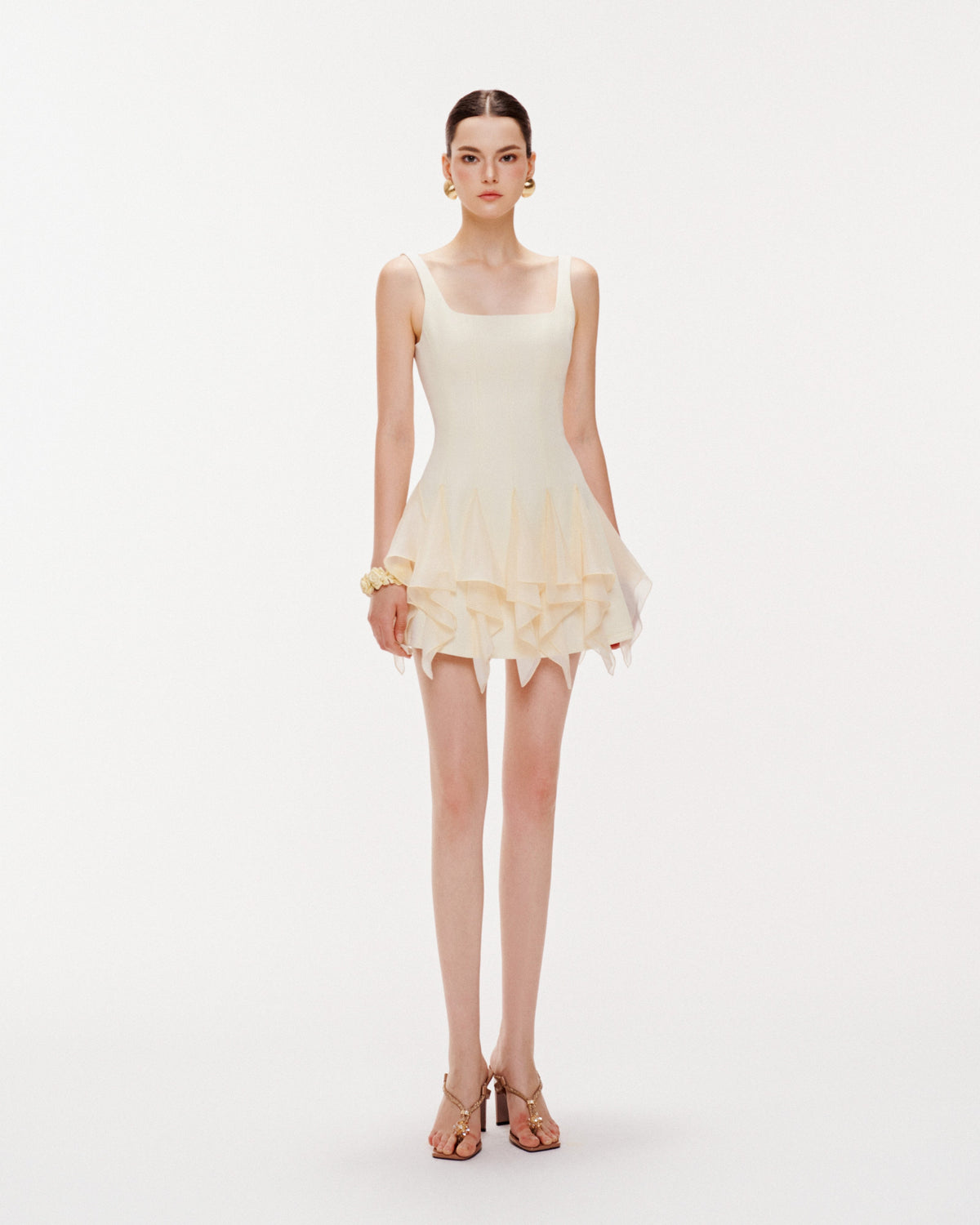 (PRE-ORDER) Pointed Ruffles Dress