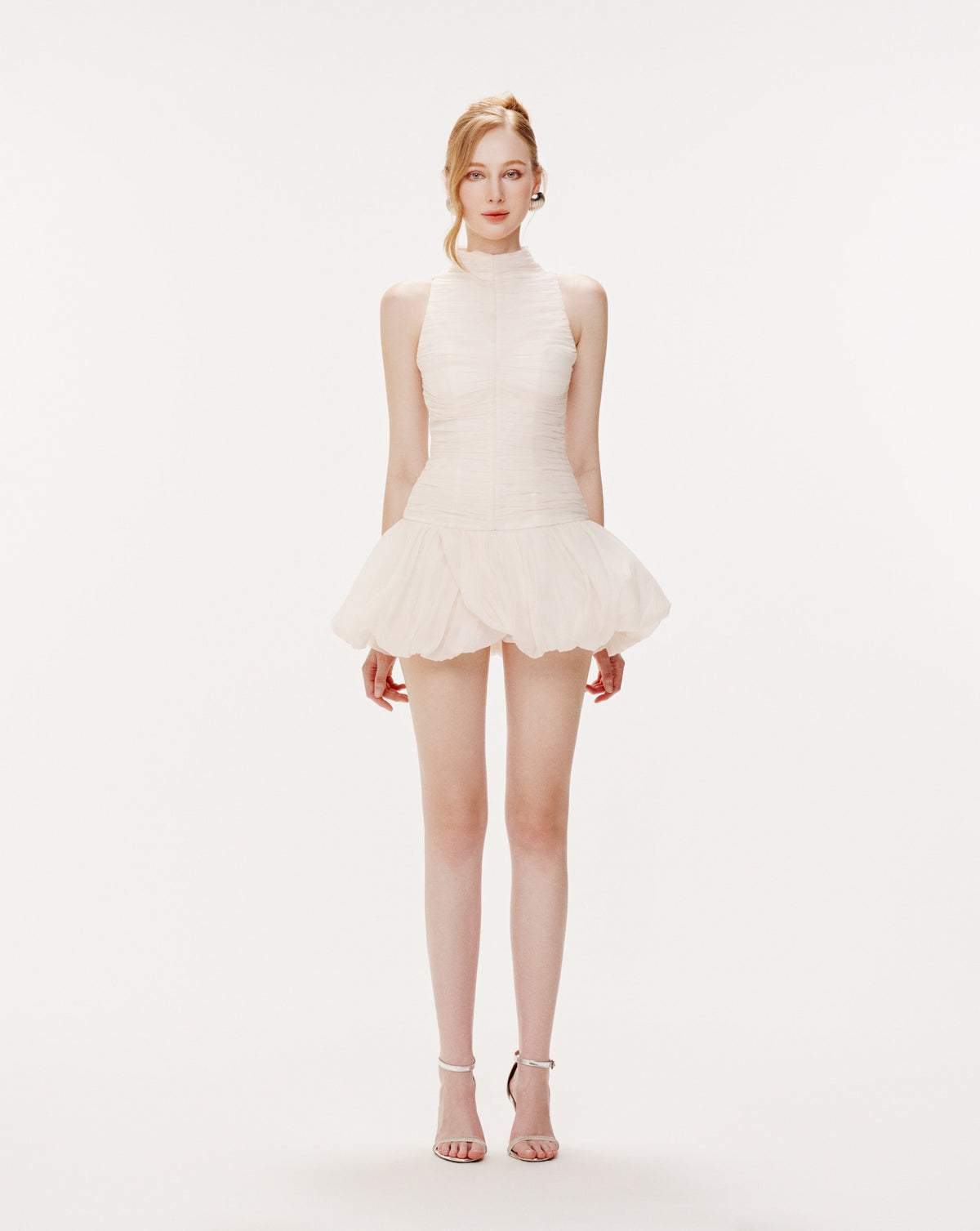 (PRE-ORDER) Ruched Mock Neck Dress