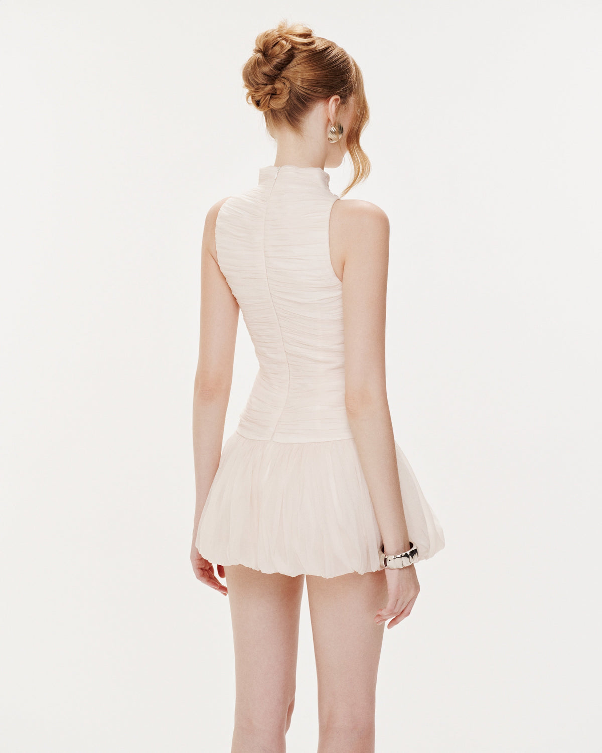 (PRE-ORDER) Ruched Mock Neck Dress
