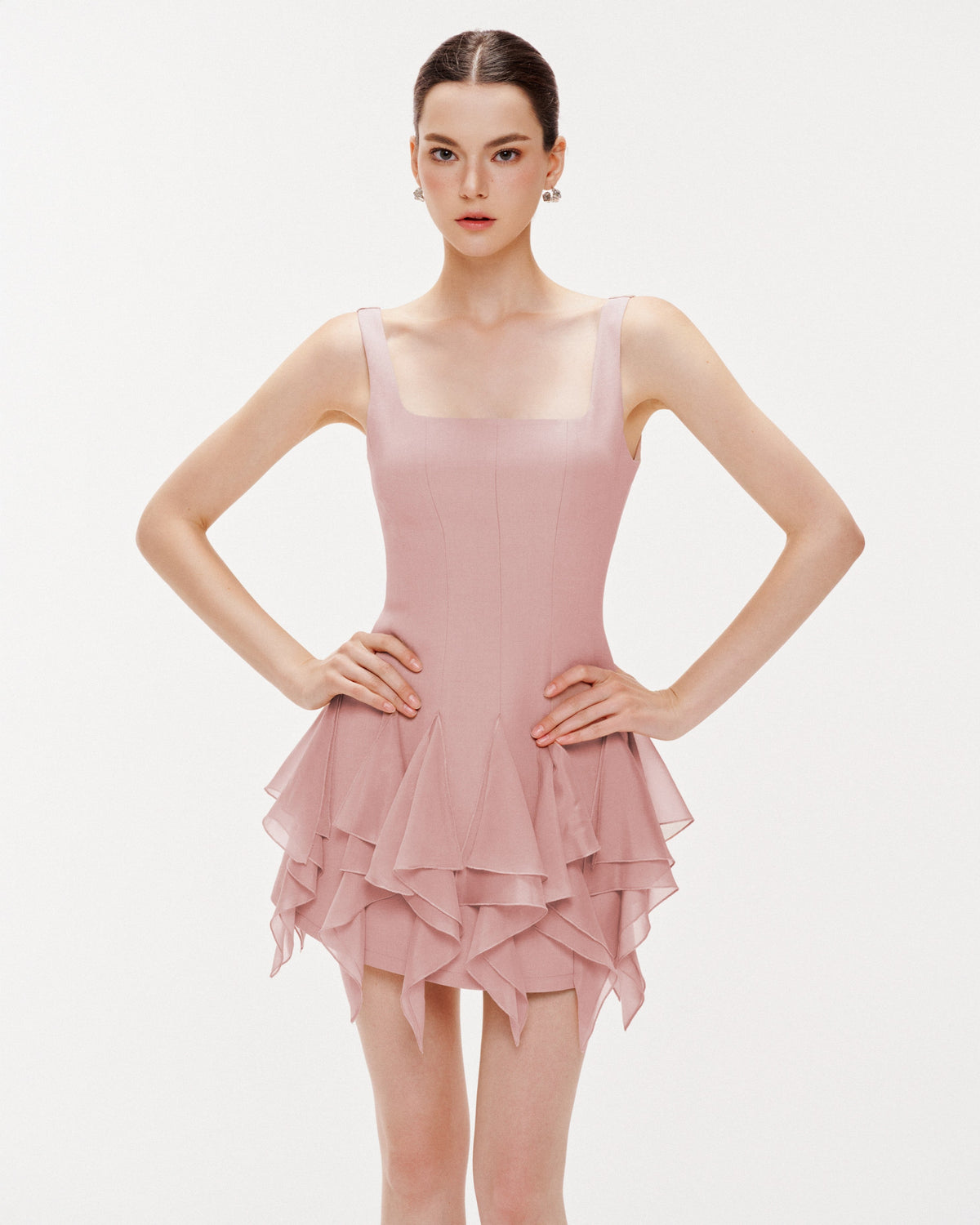 (PRE-ORDER) Pointed Ruffles Dress